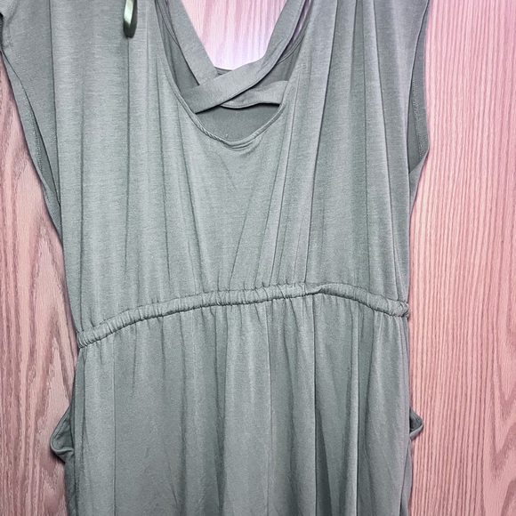 torrid Olive Green Maxi Drawstring Waist Dress - Picture 4 of 5